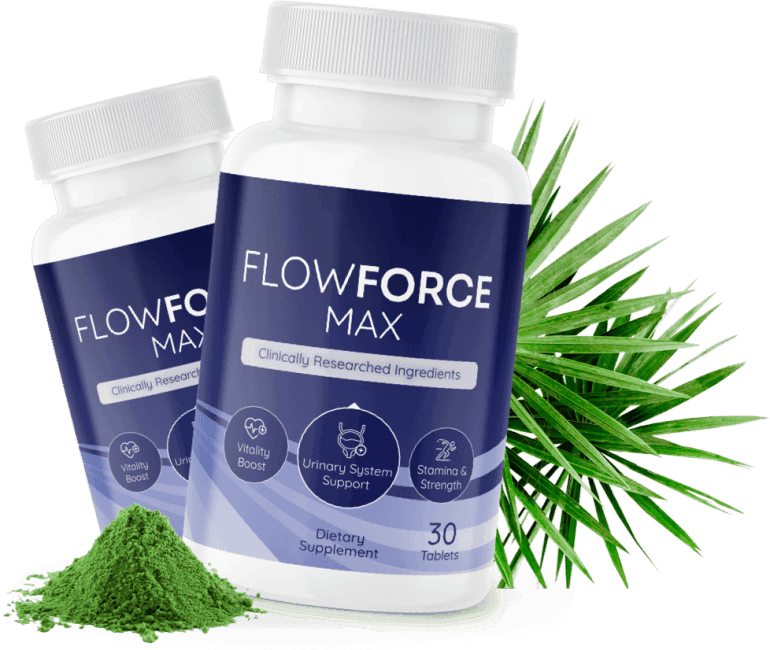 FlowForce Max supplement bottle – natural prostate health formula