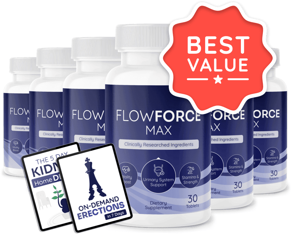 FlowForce Max 6 bottle bundle – best value prostate health supplement offer
